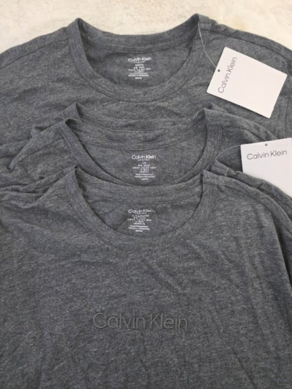 Calvin Klein Mens Modern Cotton Crewneck T DARK GREY HEATHER